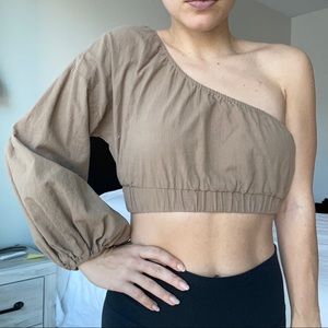 One Shoulder Crop Top. Size Small.